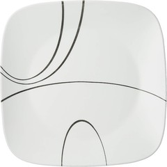 Square Simple Lines Dinner Plate Set 6 Pack
