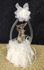 Beautiful Unique Glass Dolphin Wedding Cake Topper
