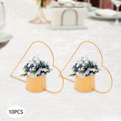 10pcs Peach Heart Shape Flower Vases Geometric Holder Wedding Centerpieces BEST