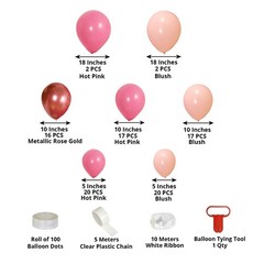 94 Rose Gold Pink Biodegradable Latex Balloon Garland Kit Wedding Party Events