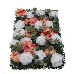 Romantic Artificial Flower Wall Panel Rose Wedding Bouquet Floral Decor 60*40cm