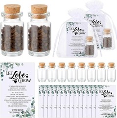 100 Sets Wedding Favors For Guests 100 Small Glass Bottles Clear Vials With Cork