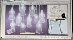 WEDDING STYLE BRIDAL BELLS LED LIGHT SET 10 LIGHTS W AC ADAPTER MARRIAGE DECOR