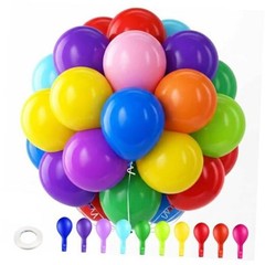 150 pcs Rainbow Latex Balloons Assorted color ballons, 5 inches Multi-color