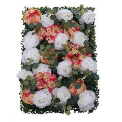 Romantic Artificial Flower Wall Panel Rose Wedding Bouquet Floral Decor 60*40cm