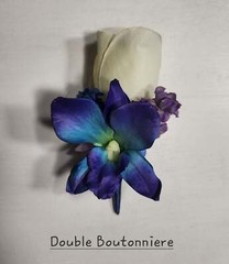 Purple Royal Blue Ivory Rose Calla Lily Orchid Bridal Wedding Bouquet Accessorie