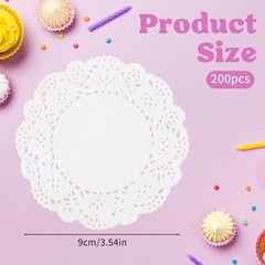 TIESOME 200 Pcs Small Paper Doilies, 3.5 Inch Round Paper Doilies Disposable