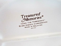 Enesco ~ Wedding Cake Topper ~ Over the Threshold ~ Treasured Memories ~1990 VTG