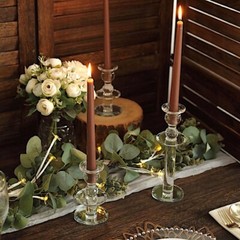 120 Mocha Brown Premium 10″ Taper Candles Unscented Dinner Party Wedding