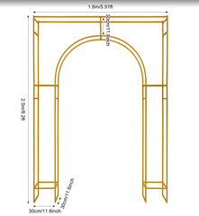 Free Standing Wedding Arch Backdrop Stand Square Metal Balloon Arch Stand