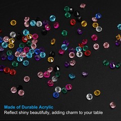 6000Pcs, Acrylic Wedding Diamonds 3mm Table Crystals Confetti Multicolor