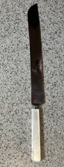 Pearly Handle Wedding Cake Knife Stainless Steel Japan Serrated 13” L