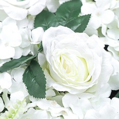 6 * Artificial Hydrangea Rose Flower Wall Panel Wedding Backdrop Grid Design DIY
