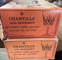 French Crystal «Chantilly» Taille Beaugency – set of 6 – 11 1/2 Oz