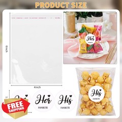AIOMOB His Her Our Favorite Wedding Favor Stickers Candy Bags
