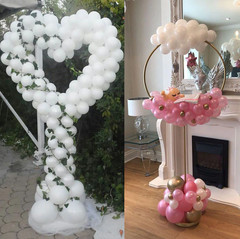 1set 163x69cm Wide heart shape Balloon Column Base And Plastic Poles Balloon …