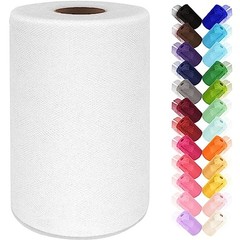 Tulle Fabric Roll 6 Inch by 100 Yards (300 ft) Tulle 6″ x 100 Yards White