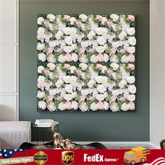 6Pcs Artificial Silk Flower Rose Wall Panels Wedding Party Venue Decor 60*40cm