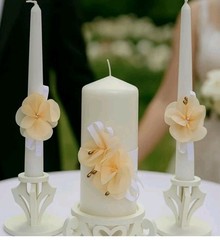 Unity Candle Set – Wedding Ceremony & Reception – 6” Pillar & Two 10” Taper…