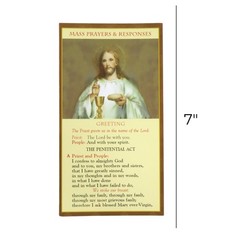 Needzo Catholic Mass Prayer and Responses Pocket Card, Laminated Card Stock, …