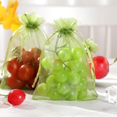 Versatile Green Organza Bags, 100-Piece Set for Weddings and Christmas Gifts