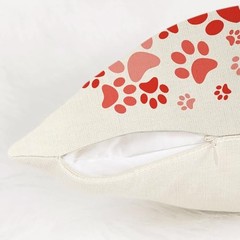 Valentines Day Pillow Covers 18×18 Inch Love Hearts Paws Farmhouse Sofa Throw