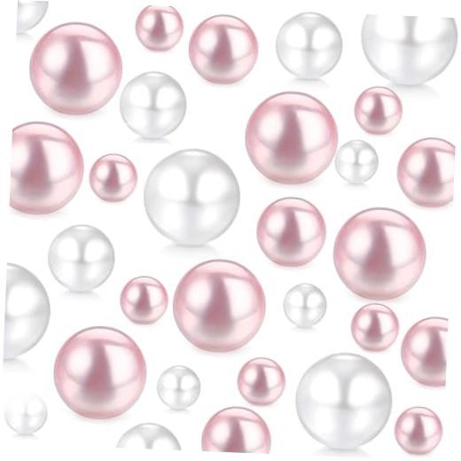 230 Pieces Floating Pearls for Vases Filler, 20/14/10mm Pearl Beads Pink&white