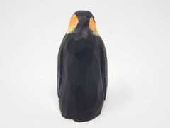 Penguin Cake Topper Bride Groom Love Bird Winter Wedding Carved Wood Statue