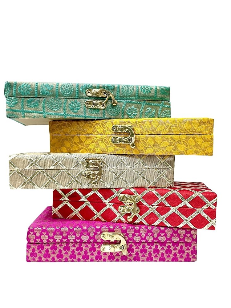 Wedding Gift Money Envelop Shagun Box, Gift Box Assorted Color Pack of 5