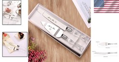 Elegantly Engraved Mr & Mrs Wedding Cake Knife Set – Timeless Silver Classic