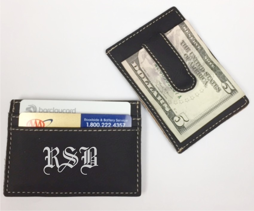 Leather Money Clip, Groomsmen Gift Best Man Gift Father’s Day Custom Money Clip