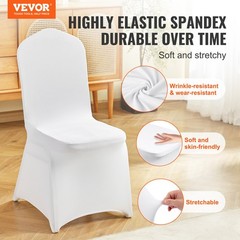 30PCS VEVOR WHITE Stretch Spandex Folding Chair Covers-Wedding Dining pd 41z