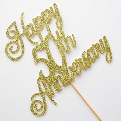 Happy 50Th Anniversary Cake Topper 50Th Wedding Anniversary Decor Birthday Party