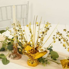 6 GOLD Metallic Star Foil Spray Centerpiece Table Decoration Wedding Party