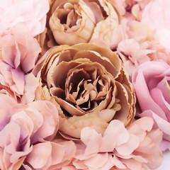 6 Pcs Artificial Flower Wall Panels Backdrop Bouquet Wedding Party Home Decor