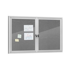 Mifuro 48″x30″ Enclosed Bulletin Board, Outdoor Lockable Weather-Resistant Al…