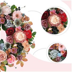 22 Inches Spring Summer Everyday Flower Wreath for Front Door, Artificial Ros…