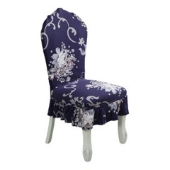 Chair Cover Ruffle Edge Home Spandex Dining Chair Cover Vintage Seat Cover