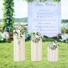 Set of 3 Elegant Bulk Weddings Decoration Table Cylinder Centerpiece Cake Stand