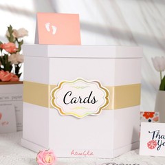 Elegant Card Box Holder 14x12x12 Inches Wedding Graduation Birthday White Box