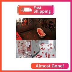 173PCS Halloween Bloody Footprints Floor Clings Plus Tattoos – Hallowmas Handpri
