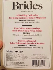 BRIDES Table Numbers 1-12, 13-24 – NEW White/Black Fold & Stand Wedding 83926