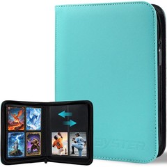 Byster 4 Pocket Card Binder Premium Pu Trading Card Binder Zipper 160 Capacity