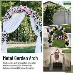 7.9 ft Metal Green Stand Arch Wedding Party Prom Garden Floral Decoration US