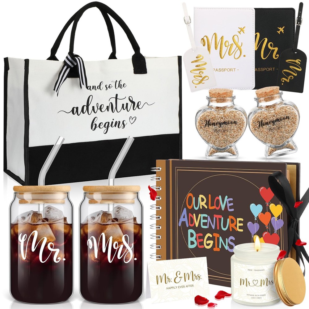 Singhoow 12 Pcs Wedding Honeymoon Gifts for Couple Mr Mrs Bridal Shower