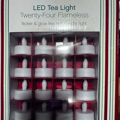 24 LED Tea Light Flameless Candles Replacement Batteries Included NEW SEALED