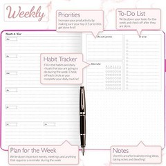 Planner and Organizer for Women – A5 Size A5 (5.7″ x 8.5″) Hot Pink (Undated)