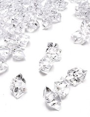 150 PCS Acrylic Clear Ice Rock Cubes, Crystals Treasure Gems, Clear