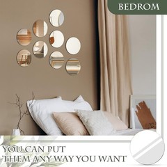 12 Pcs Acrylic Round Mirrors Candle Plate Set for Table Centerpieces 5 Inch N…
