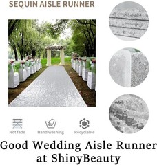Aisle Runners for Weddings 10 ft by 4 ft Silver Aisle Runner Wedding Aisle Ru…